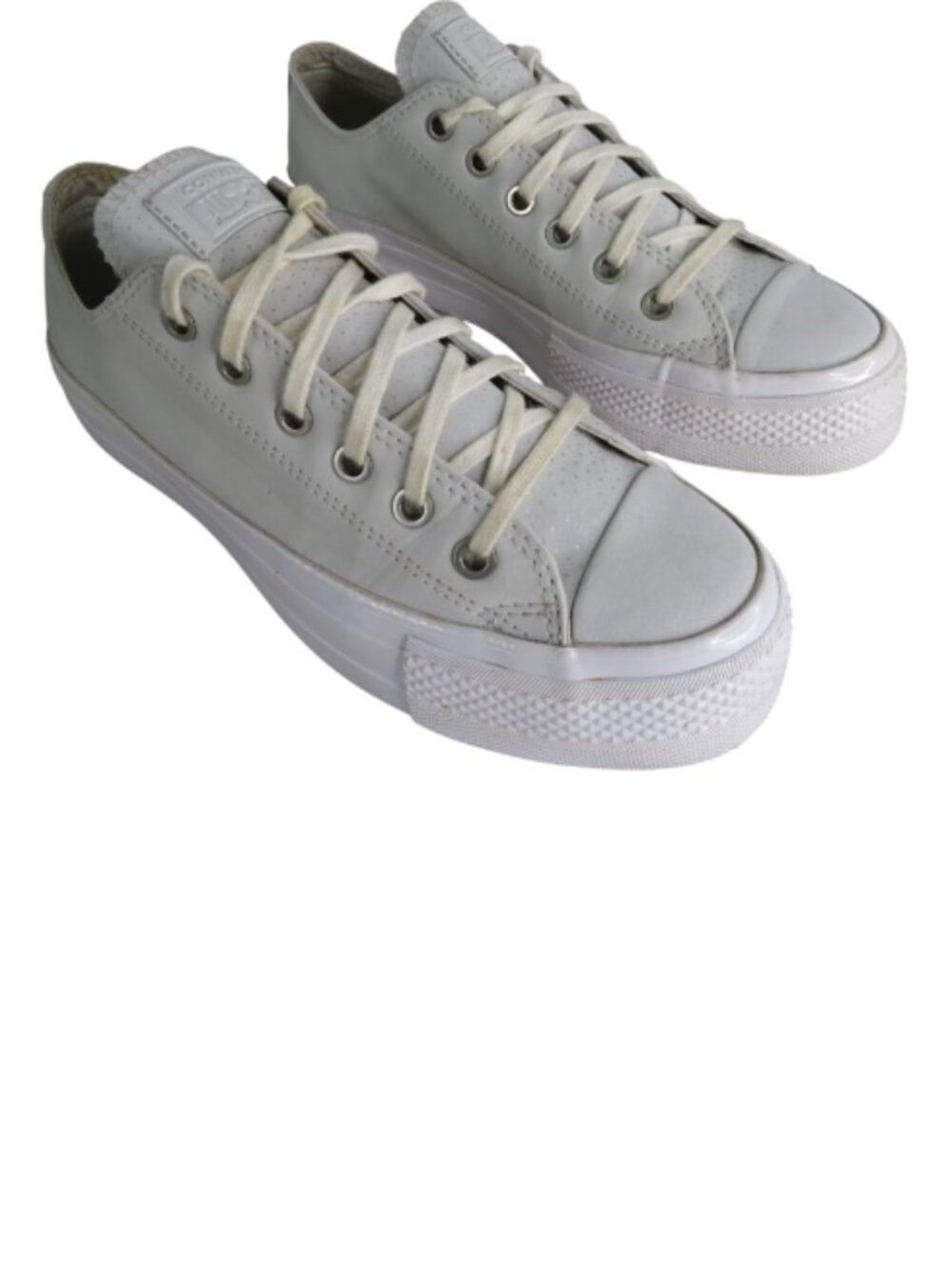 EUC CTAS Converse Lift Platform 569104C Photon Dust White (7.5) KICKS